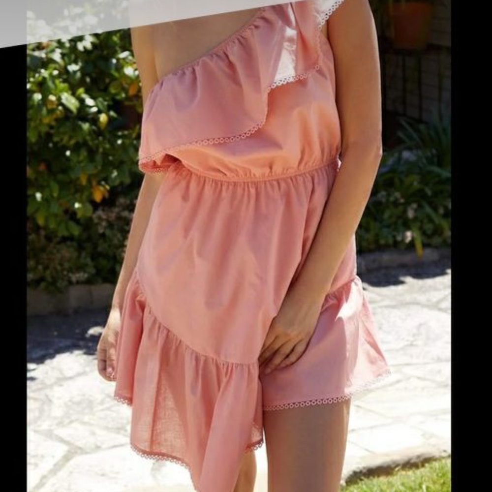 Free People One Shoulder Dress in Pink - Picture 2 of 6